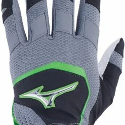 New Mizuno Girl's Large Fastpitch Softball Batting Gloves Green/Gray