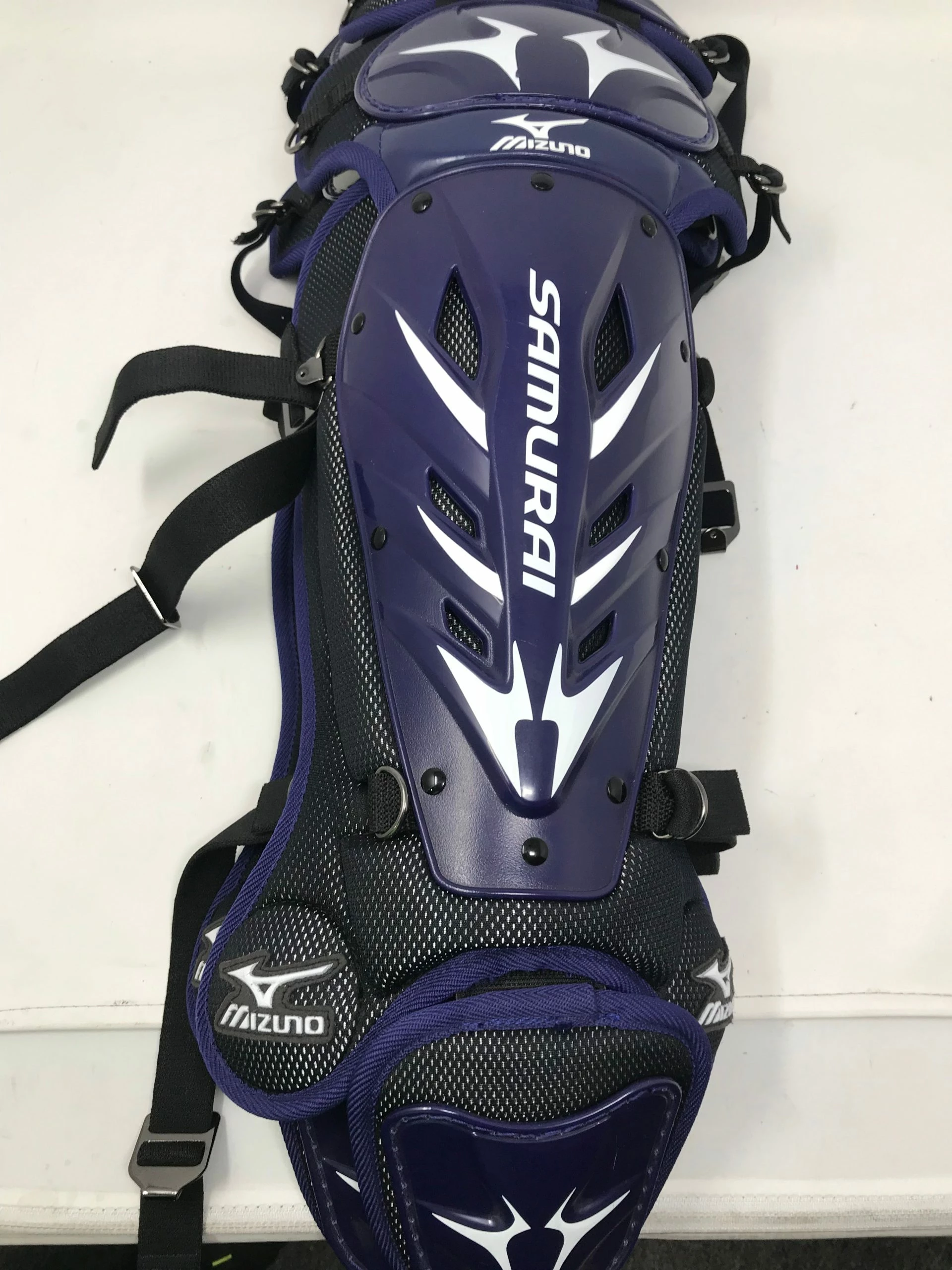 New Other Mizuno Samurai Shin Guards 380202 15" Womens Catchers Purple/Black 3 New Other Mizuno Samurai Shin Guards 380202 15" Womens Catchers Purple/Black