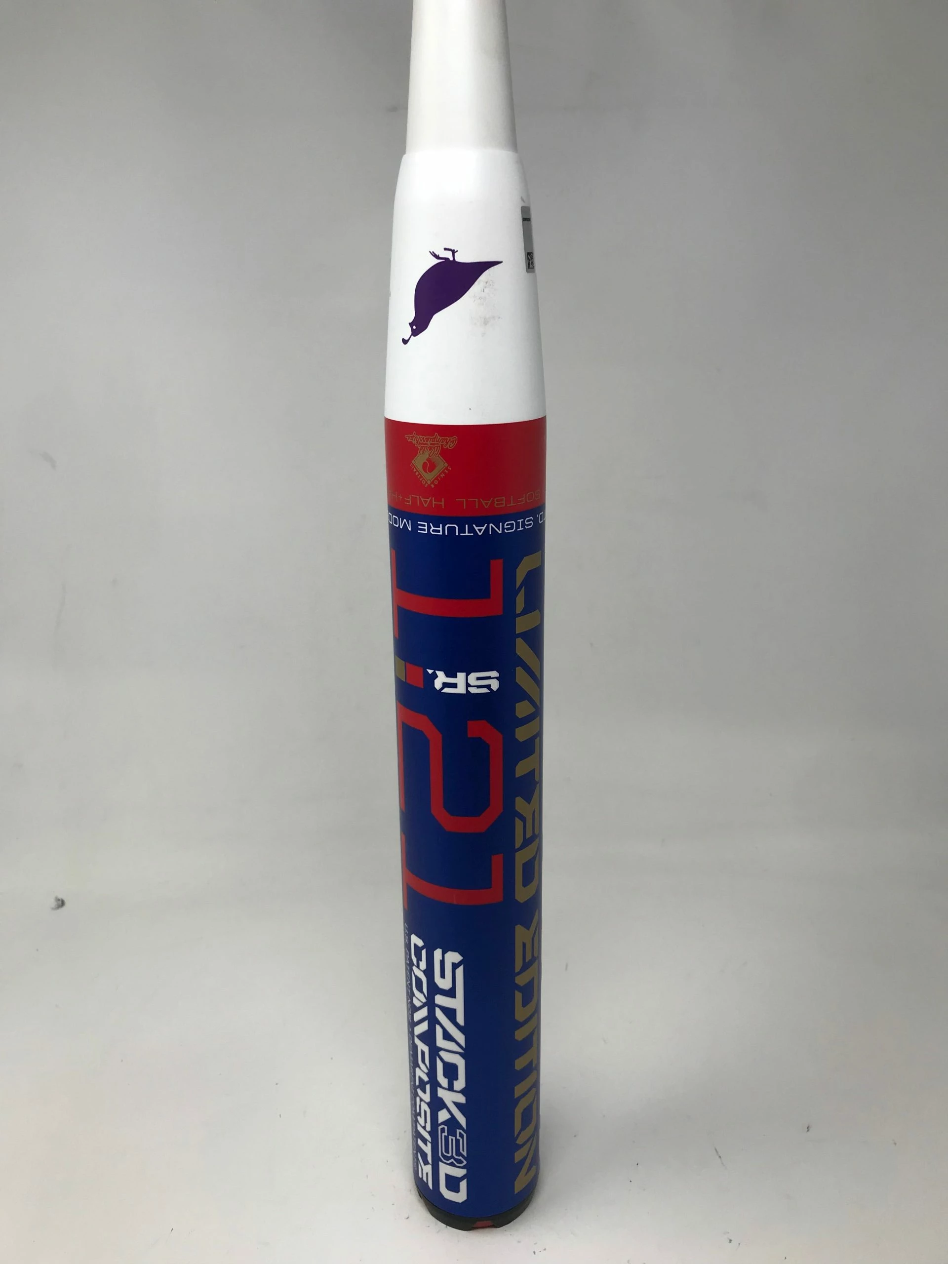 LOUISVILLE SLUGGER Used DeMarini SSUSA 34/27 Larry Carter Signature 16 Slow Pitch Bat Blue/Red/Whit 4 LOUISVILLE SLUGGER Used DeMarini SSUSA 34/27 Larry Carter Signature 16 Slow Pitch Bat Blue/Red/Whit - Image 2