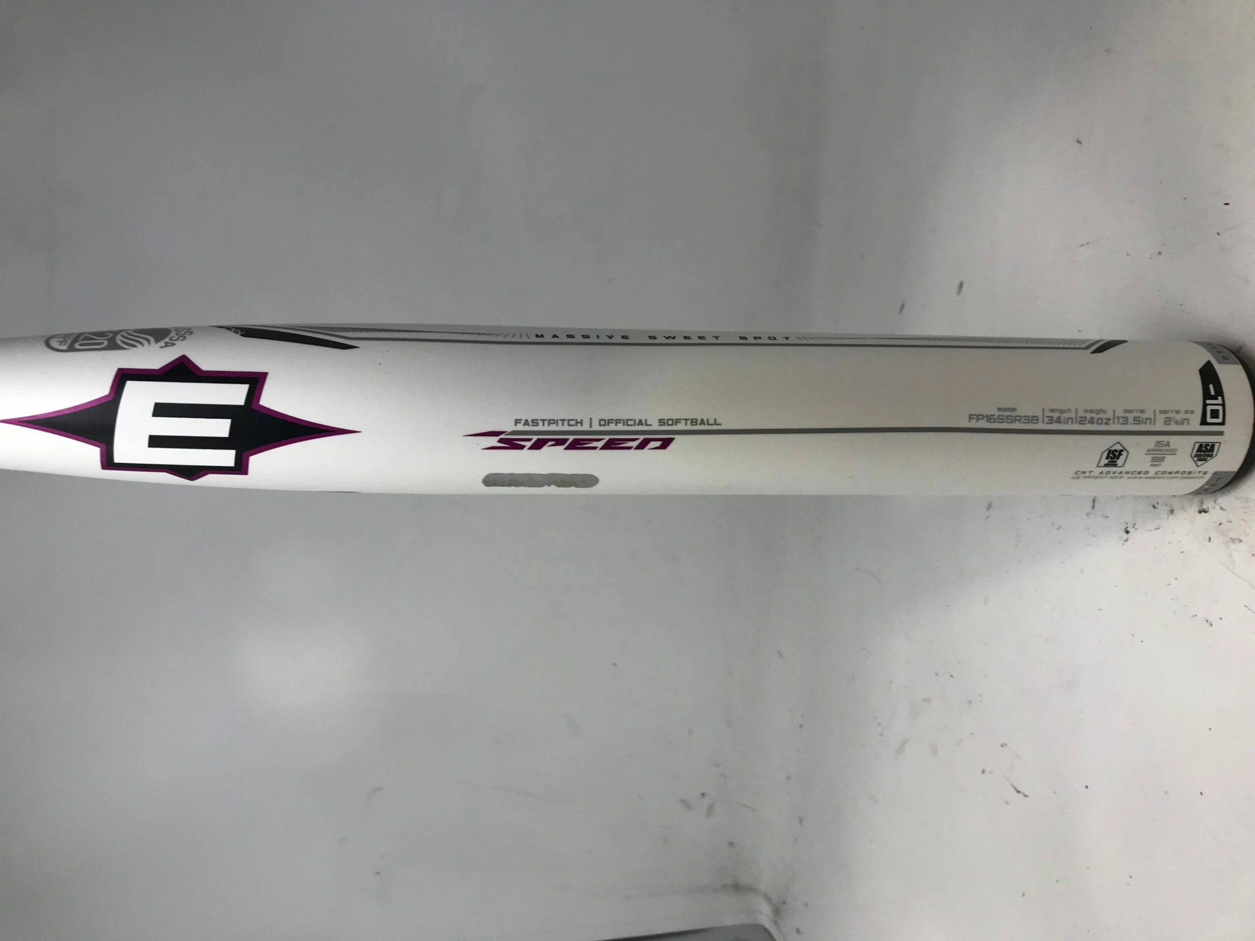 Used Easton Stealth Speed RETRO FP16SSR3B 34/24 Fastpitch Softball Bat -10 2016 4 Used Easton Stealth Speed RETRO FP16SSR3B 34/24 Fastpitch Softball Bat -10 2016 - Image 2