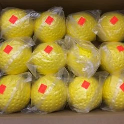 New ATEC Tuffy Dimpled Pitching Machine Balls 1 Dozen (12)-12 Inch Yellow