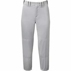 New Mizuno Select Belted Low Rise Woman Fastpitch Softball Pants Medium Gray