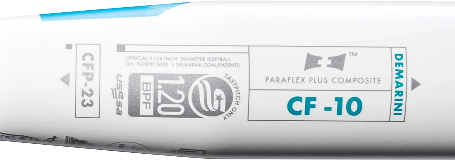 New 2023 DeMarini CF® Fastpitch Softball Bat 2 Piece Composite White/Blue 4 New 2023 DeMarini CF® Fastpitch Softball Bat 2 Piece Composite White/Blue - Image 2