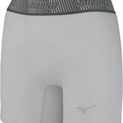 New Mizuno Women's Dri-Lite Vent Padded Sliding Short, Gray Small