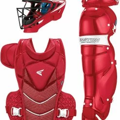 New Easton JEN SCHRO The Very Best FP Softball Catcher's Box Set Large Rd/Wht