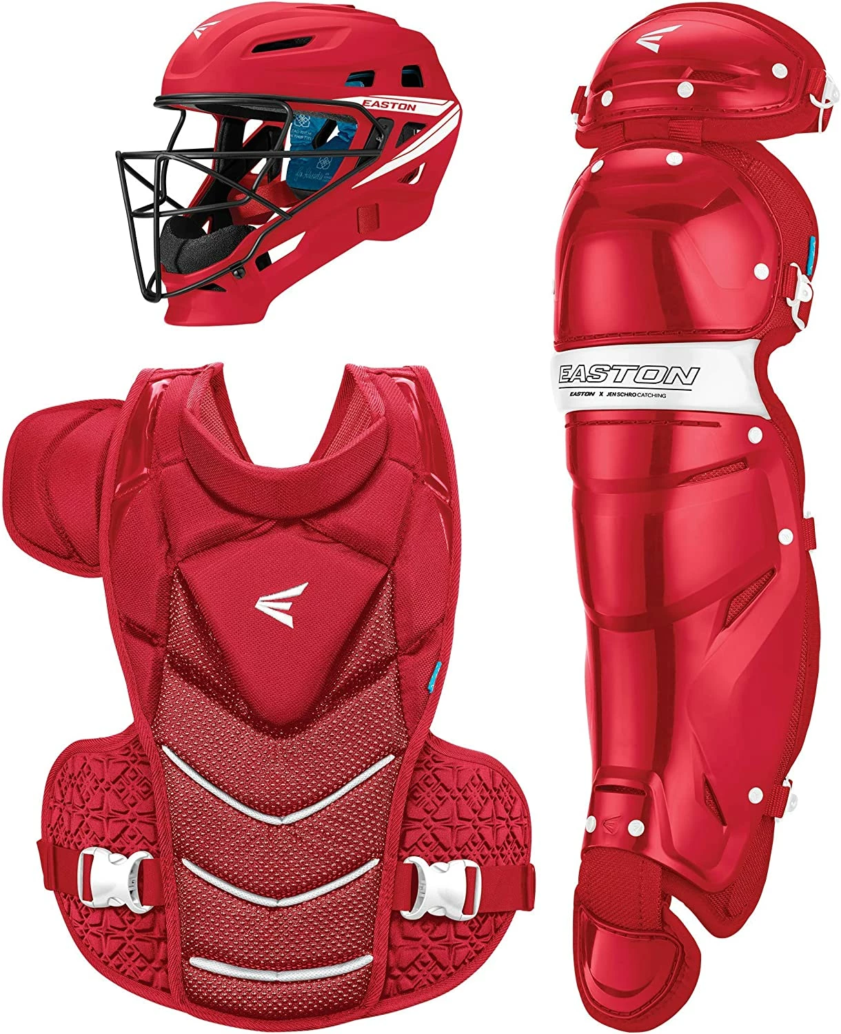 New Easton JEN SCHRO The Very Best FP Softball Catcher's Box Set Large Rd/Wht 3 New Easton JEN SCHRO The Very Best FP Softball Catcher's Box Set Large Rd/Wht