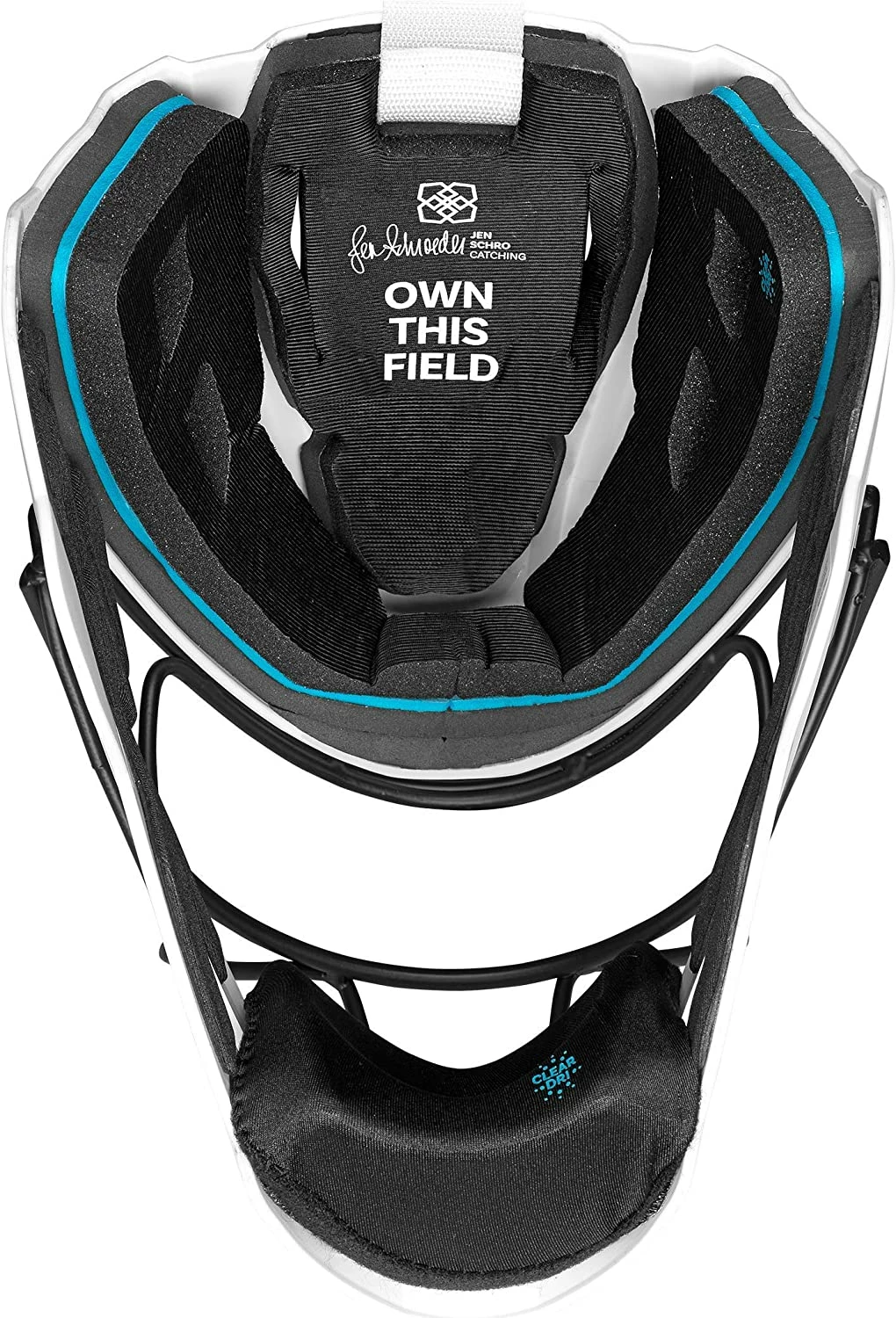 New Easton Jen Schro The Very Best Softball Catcher's Helmet Small 6 1/2-7 1/8 Wht/Blk 6 New Easton Jen Schro The Very Best Softball Catcher's Helmet Small 6 1/2-7 1/8 Wht/Blk - Image 4