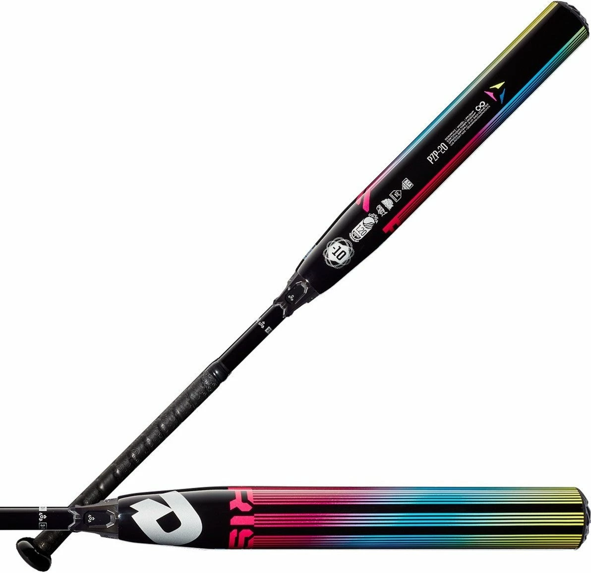 DeMarini 2020 Prism Grabbed Wall (-10) Fastpitch Bat - Black 3 DeMarini 2020 Prism Grabbed Wall (-10) Fastpitch Bat - Black