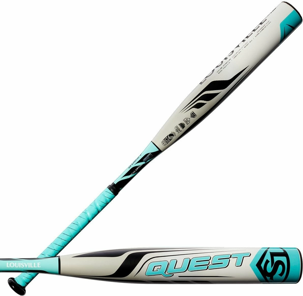 Louisville Slugger 2020 Quest (-12) Fastpitch Bat - Green White 3 Louisville Slugger 2020 Quest (-12) Fastpitch Bat - Green White