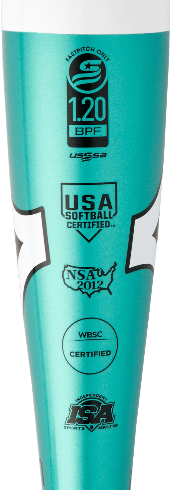 Mizuno F22-Finch Fastpitch Softball Bat (-13) - White Mint 5 Mizuno F22-Finch Fastpitch Softball Bat (-13) - White Mint - Image 3