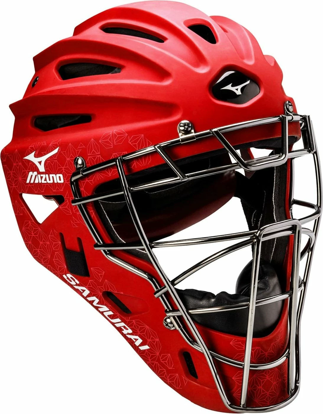 Mizuno Samurai Fastpitch Catcher's Helmets - Red