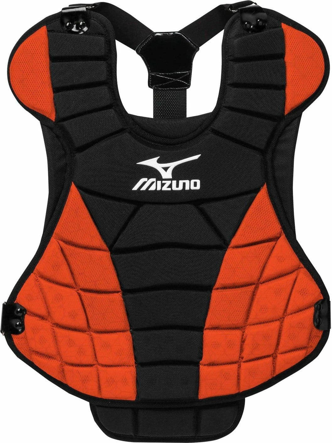 Mizuno Samurai Women's 13" Chest Protector - Black Orange 3 Mizuno Samurai Women's 13" Chest Protector - Black Orange