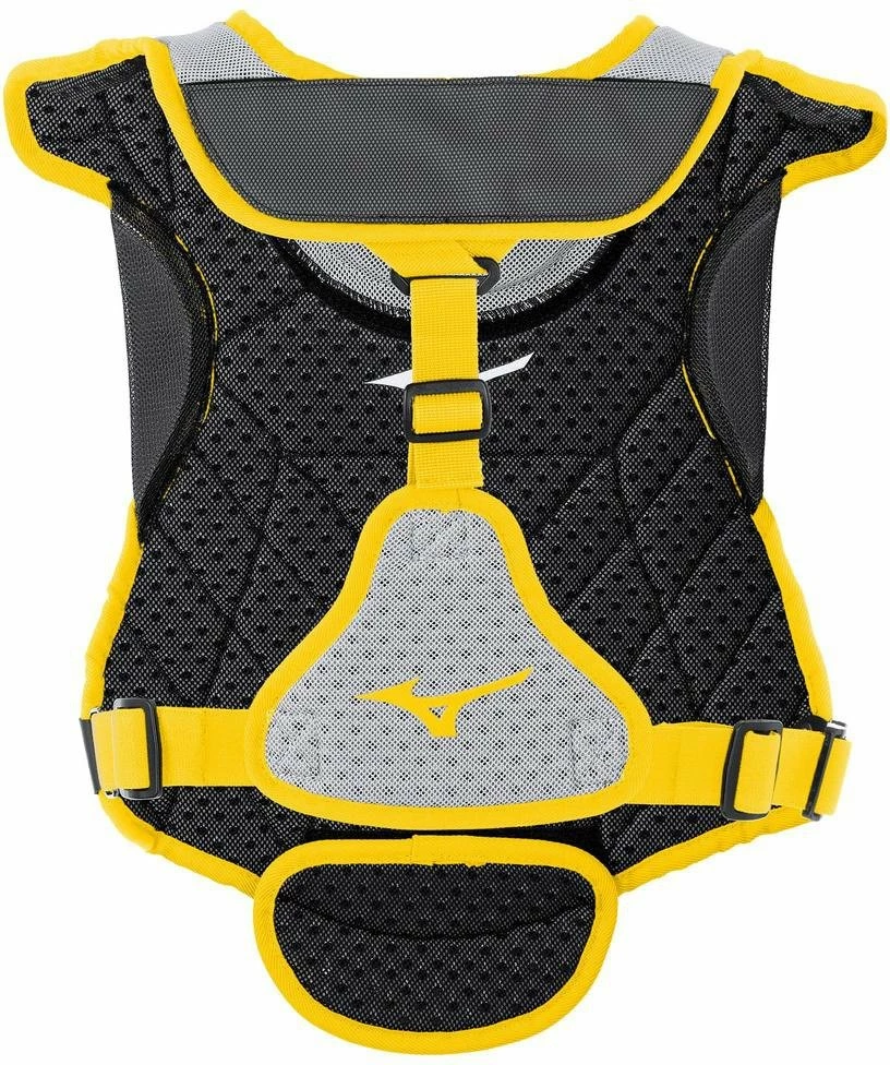 Mizuno Samurai Women's Fastpitch Softball Chest Protector 14" - Gray Yellow 4 Mizuno Samurai Women's Fastpitch Softball Chest Protector 14" - Gray Yellow - Image 2