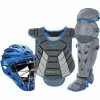 Mizuno Samurai Womens Boxed Catcher's Gear Set (13-14") - Gray Royal 2 Mizuno Samurai Womens Boxed Catcher's Gear Set (13-14") - Gray Royal -Softball Shop Mizuno Samurai Womens Boxed Catcher s Gear Set 13 14 Gray Royal HIT a Double 5