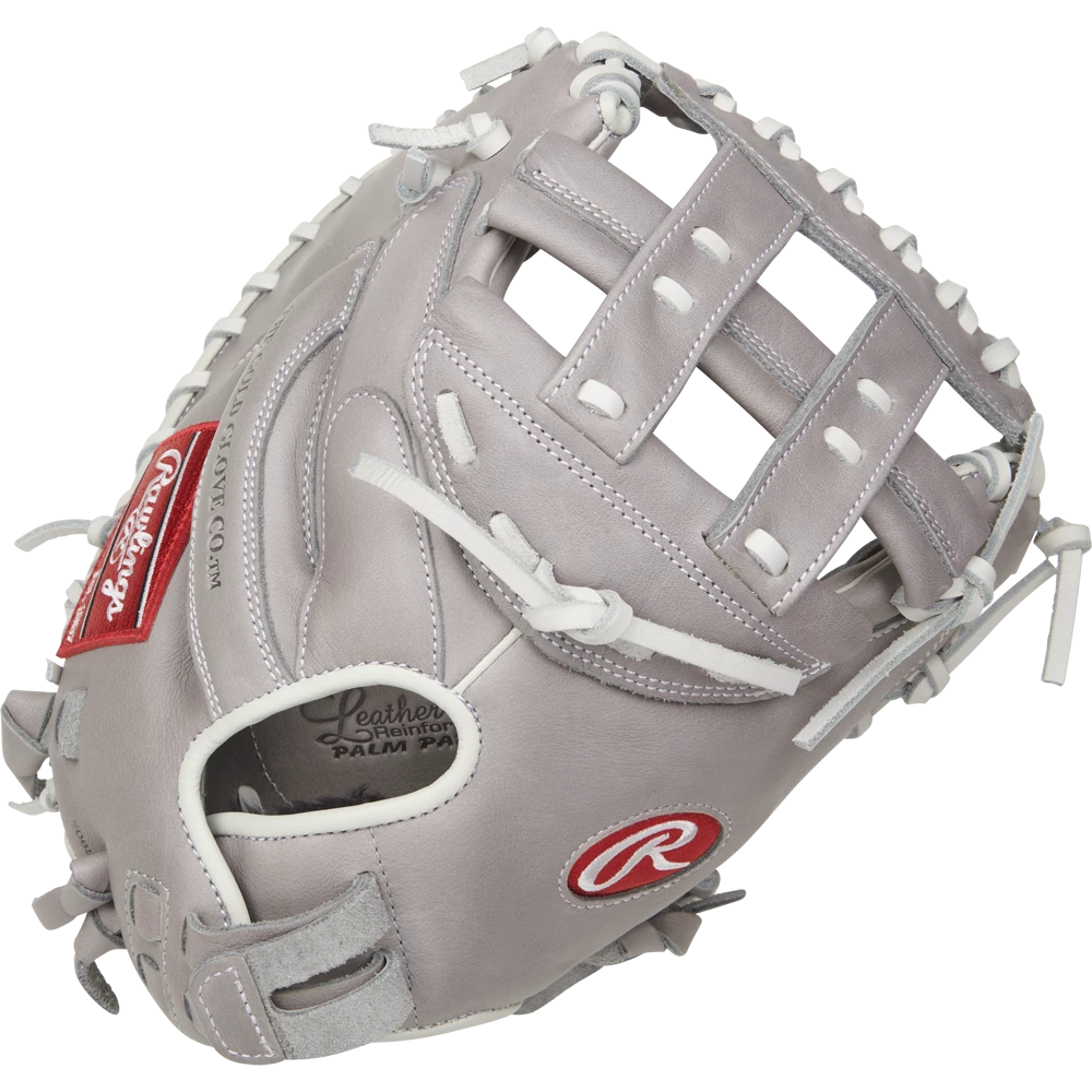 Rawlings R9 33.00" Fastpitch Catcher's Mitt R9SBCM33-24G - Gray White