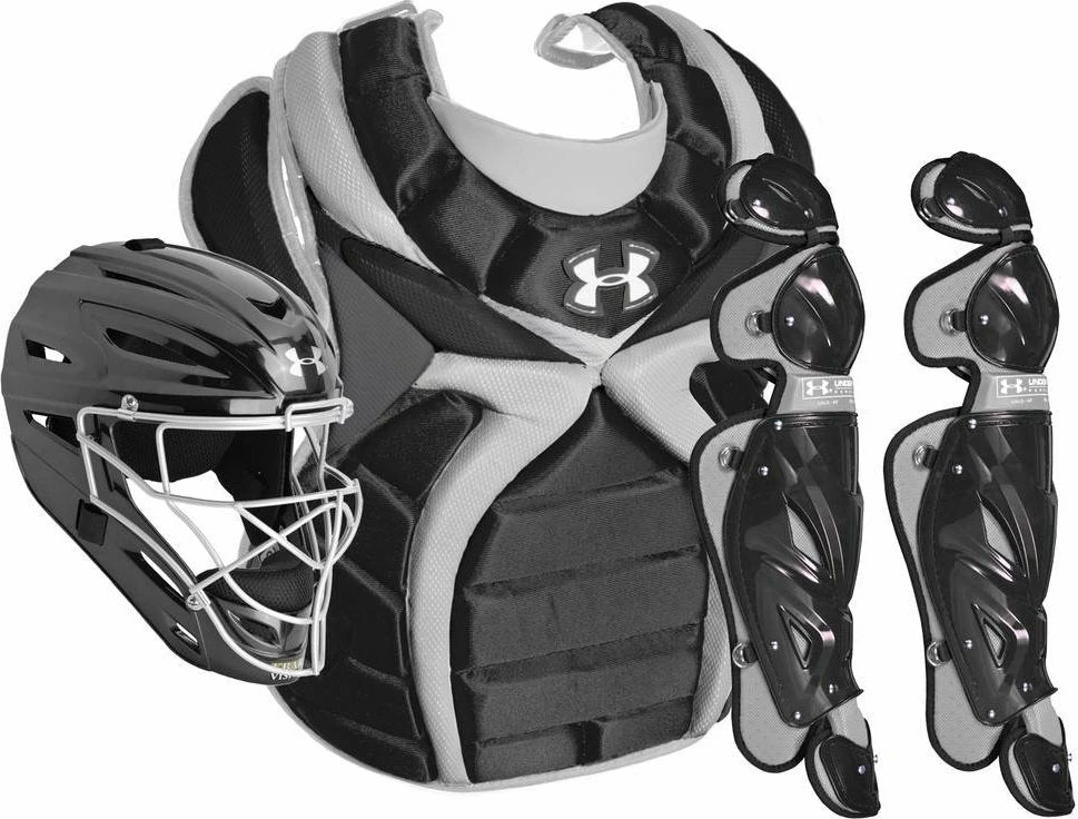 Under Armour Girl's Victory Series Softball Catcher's Gear Box Set UAWCK2-JRVS - Black 3 Under Armour Girl's Victory Series Softball Catcher's Gear Box Set UAWCK2-JRVS - Black