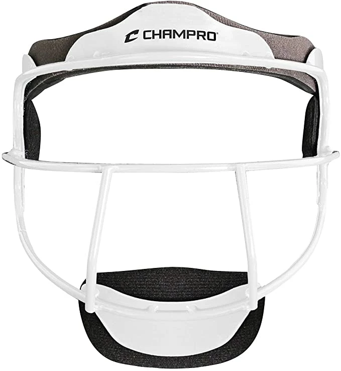 New Champro The Grill Defensive Fielder's Facemask Adult White/Black 3 New Champro The Grill Defensive Fielder's Facemask Adult White/Black