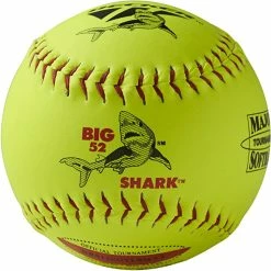 New Other Decker ASA Red Shark Big 52 Slow Pitch Softball 5 Ball Pack Yellow/Red