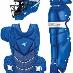 New Easton Jen Schro Softball Catchers Protective Box Kit Set Blue Complete!