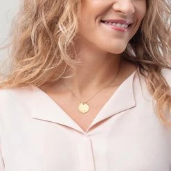 No Errors Sports NE Engraved Silver Disc Necklace -Softball Shop ne engraved silver disc necklace 885866