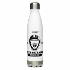 No Errors Sports Wear Your Mask Stainless Steel Water Bottle -Softball Shop wear your mask stainless steel water bottle 540422